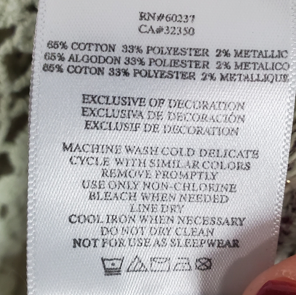 Lucky brand lace trim sweater, extra large - Picture 3 of 4